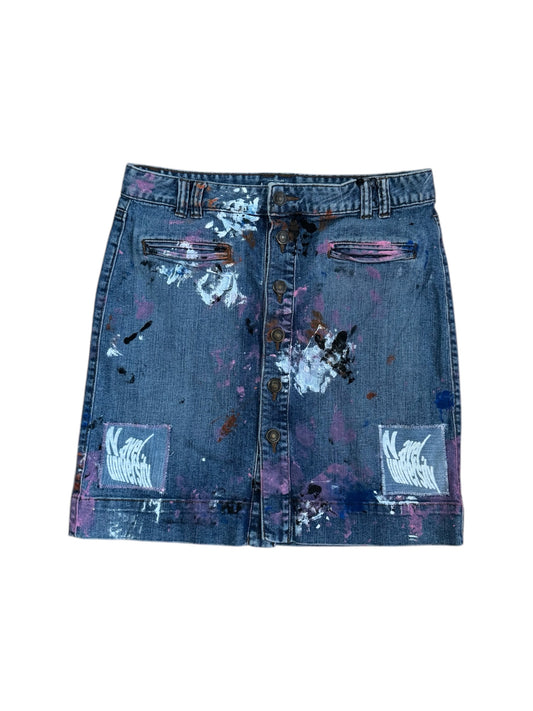 NVL*UNIVERSITY Painters Patchwork Skirt